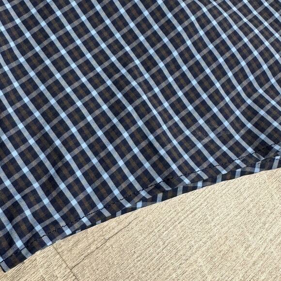PETER MILLAR Crown Sport Summer Comfort Shirt Plaid Check Nylon Golf Club XXL - Picture 4 of 9